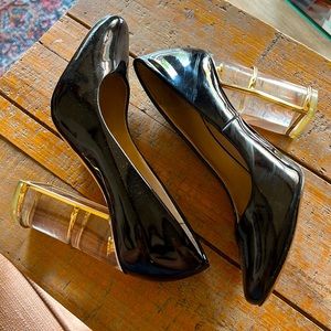 Zara women clear heels pumps